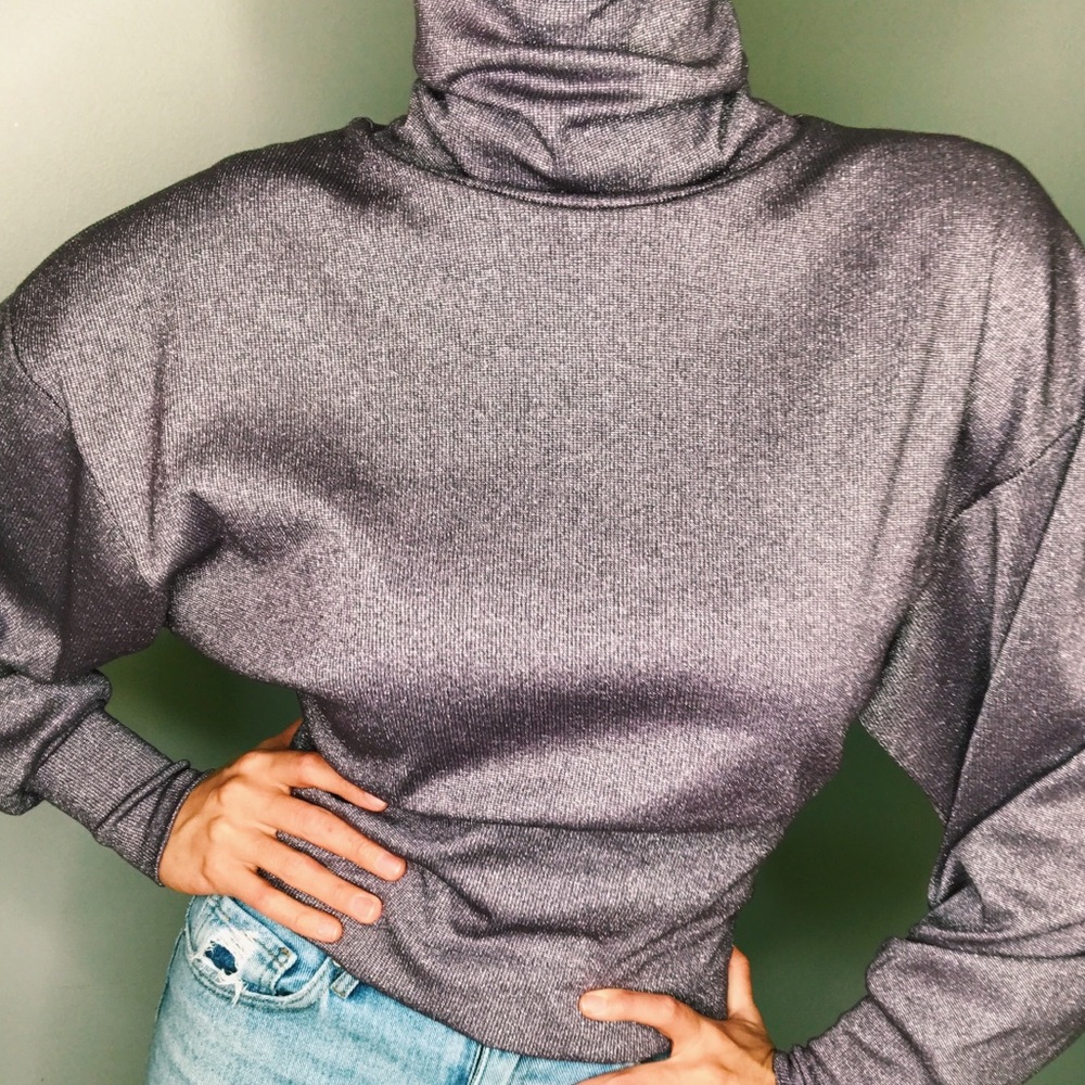 Purple long sleeve turtleneck